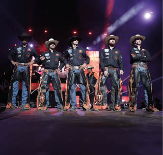 during the first day of the Kansas City PBR Teams event  Photo by: Andy Watson  Bull Stock Media