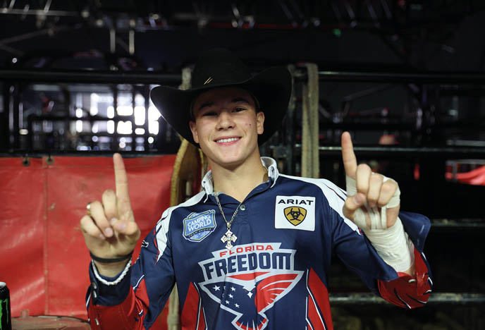 during the third day of the Glendale PBR Teams Event. Photo by: Bull Stock Media