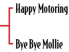Happy Motoring Bye Bye Molli
